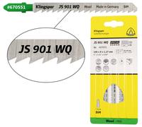 Klingspor 670551 JS 901 WQ lames de scie sauteuse, 100 x 8 x 1,27 mm longueur utile 75Bi-métal, poncé en croix, conique, 6 dents