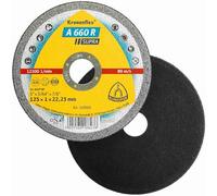 Klingspor A 660 R Lot de 10 disques à tronçonner pour acier et acier inoxydable, 125 x 1 x 22,23 mm, droits, quantité au choix