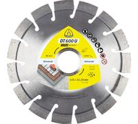 KLINGSPOR aDT diamantwerkzeuge gmbH disque à tronçonner diamanté DT600U Supra diamantée alésage 22,23 mm-diamètre 125 mm - 322631