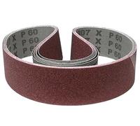 Klingspor Bande abrasive LS307X - 50 x 1000 mm - Grain P80 - Lot de 10 - Pour bois et métal - Support en tissu semi-flexible indéchirable - Bandes abrasives professionnelles pour machines d'affûtage