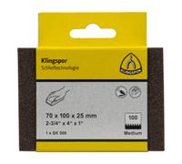 Klingspor Bloc de ponçage Klingspor SK 500, corindon grain 220 70 x 100 x 25 mm Quantité:1
