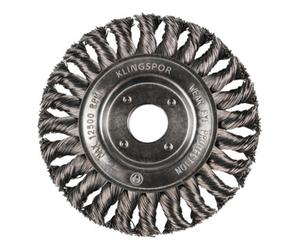 Klingspor Brosse circulaire torsadée Klingspor BR 600 Z à une rangée, 115 x 14 mm, filetage M 14 0,5 acier inoxydable Quantité:1
