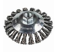 Klingspor Brosse conique torsadée Nombre de rangées 1 100 mm Filetage M 14 0,5 Acier