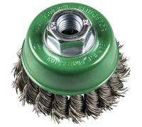 Klingspor BT 600 Z brosses en pot torsadées sans bague Nombre de rangées 1, 65 mm Filetage M 14 0,5 acier inoxydable BT 600