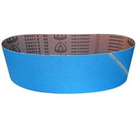 Klingspor CS411X Bande abrasive en corindon de zirconium - 100 x 1000 mm - Grain P60 - 5 pièces - pour métal, acier inoxydable, bois dur - Support en tissu très résistant à la déchirure - Bandes