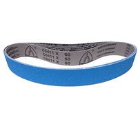 Klingspor CS411X Bande abrasive en corindon de zirconium - 50 x 1000 mm - Grain P80 - 5 pièces - pour métal, acier inoxydable, bois dur - Support en tissu haute résistance à la déchirure - Bandes