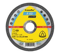Klingspor 262937 - Disques à Tronçonner Kronenflex 0,8-1,0 mm - pour Acier Inoxydable et Métaux - KT|EXTRA|A60EX|S|GER|125X1X22,23- Contenu: 25 Pièces