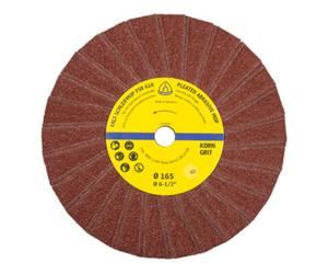 Klingspor FSR 618 Roues à lamelles Klingspor 165 x 14 mm Grain 120 un seul rang 2 lamelles par paquet Quantité:10