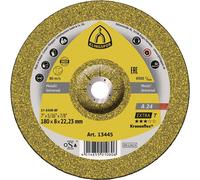 KLINGSPOR Meule à ébarber A 24 Extra D180xS8 mm contre-coudé acier perçage 22...
