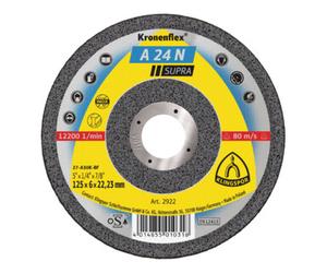 Klingspor Meule d'ébarbage Klingspor A 24 N 125 x 6 x 22,23 mm coudées Quantité:10