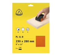 Klingspor PL 31 B Feuilles abrasives Klingspor 230 x 280 mm Grain 120, SB-emballé avec onglet Quantité:5