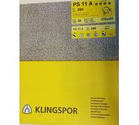 Klingspor PS 11 A Feuilles abrasives étanche Klingspor 230 x 280 mm Grain 280 Quantité:50