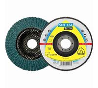 KLINGSPOR schleifmopteller sMT 324, Disque Abrasif Meuleuse 125 x 22,23 mm, Grain 60, 10 Pièces - 321512 Bombée