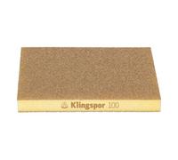 Klingspor 351573 SW 501 TR Lot de 100 éponges abrasives pour peinture, vernis, mastic, bois, oxyde d'aluminium, grain 100, 96 mm x 123 mm x 12,5 mm