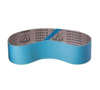 Klingspor Zirkon CS411X Bande abrasive professionnelle pour ponceuse à bande 100 x 1000 mm Grain 120 Pour métal et acier Dessous en tissu robuste