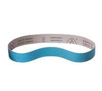 Klingspor Zirkon CS411X Bande abrasive professionnelle pour ponceuse à bande 50 x 1020 mm Grain 80 Pour métal et acier Dessous en tissu robuste
