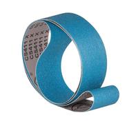 Klingspor Zirkon CS411X Bande abrasive professionnelle pour ponceuse à bande 75 x 533 mm Grain 80 Pour métal et acier Dessous en tissu robuste