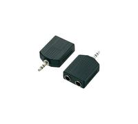Klinke Audio Y-adaptateur [1x une fiche jack 3.5 mm - 2x Klinkenbuchse 6.35 mm] noir SpeaKa Profess