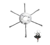 KLINNA Brosse de désherbage à 6 têtes 180 mm pour débroussailleuse et débroussailleuse | Fil d'acier robuste | Brosse à herbes sauvages Accessoires pour tondeuse à gazon à essence, tête de coupe de