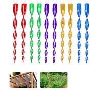 KLINNA Lot de 10 spirales réfléchissantes de 30 cm - Répulsif anti-oiseaux efficace pour jardin et balcon - Convient également comme répulsif aux hirondelles et carillon décoratif 2025 (multicolore)