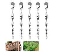 KLINNA Lot de 12 spirales réfléchissantes de 30 cm - Répulsif efficace contre les oiseaux - Pour jardin et balcon - Convient également comme répulsif à hirondelles et carillon décoratif - Argenté