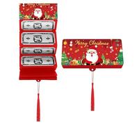 KLINNA Lot de 2 Porte-Billets ou Cartes-Cadeaux de Noël 2026, Cadeaux d'argent Créatifs en Éventail pour Noël avec 10 Emplacements pour Une Surprise Spéciale, Enveloppe Cadeau pour Espèces