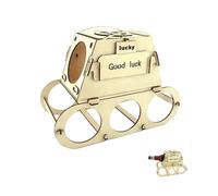 KLINNA Porte-bouteilles en bois en forme de réservoir - Porte-bière pratique pour 4 bouteilles de bière comme cadeau de bière pour les hommes, cadeau de bière, kit de bricolage créatif pour un