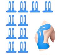 KLINNA PreCut Physio Tape Lot de 10 bandes de kinésiologie pour le genou | Bande élastique et imperméable contre les douleurs au genou - Patch musculaire professionnel pour le sport (bleu)