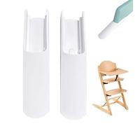 KLINNA Stokke Tripp Trapp Lot de 2 patins pour chaise haute Stokke Tripp Trapp | Accessoires anti-basculement et couvre-pieds de sécurité | Rallonge antidérapante pour chaise bébé (blanc)