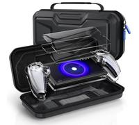 Klipdasse Kit d'accessoires pour PlayStation Portal avec étui de Transport, [Lot de 2] Protecteur d'écran HD trempé et Coque Rigide en Polycarbonate Transparent, Compatible avec PS Portal Accessoires