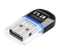 Kliplinc Adaptateur USB Bluetooth 5.3 USB Bluetooth - Compatible avec ordinateur portable, PC, bureau, casque Bluetooth - Émetteur de réception - Bleu