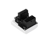 Kliplinc ATX3.0 12VHPWR 12+4 16Pin PCIe5.0 450W Adaptateur de câble d'alimentation 180 degrés pour RTX 4090 4080 4070 et Facile à Utiliser Blanc RVS