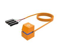 Kliplinc Commutateur de Bureau d'ordinateur de 2 m, Jaune, avec lumières LED colorées, Carte mère pour PC, Bouton Marche/arrêt Externe pour