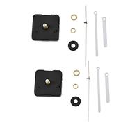 Kliplinc Lot de 2 mécanismes de mouvement d'horloge avec aiguilles blanches et trotteuses, aiguilles rouges, kit d'outils de bricolage