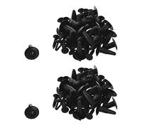 Kliplinc Lot de 50 rivets en plastique pour fixation de pare-chocs de voiture, 32 mm de long, noir