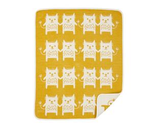 Klippan Yllefabrik Couverture chenille Little me jaune