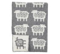 Klippan Yllefabrik Couverture en laine Mouton gris 90x130 cm