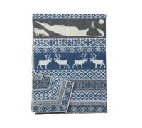 Klippan Yllefabrik Couverture en laine Sarek gris-bleu