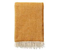 Klippan Yllefabrik Plaid en laine Chevron Caramel