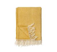 Klippan Yllefabrik Plaid en laine Chevron jaune