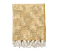 Klippan Yllefabrik Plaid en laine Gooseye 130x200 cm Jaune