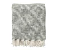 Klippan Yllefabrik Plaid en laine Gooseye 130x200 cm Vert