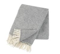 Klippan Yllefabrik Plaid en laine Samba gris