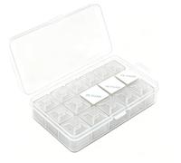 KLJ Attache Cable Adhesif 50 Pcs Noir Grand Format, Clips de Fixation Cable pour Câbles 0-6,7mm, Rangement Cable Organisateur sans Perçage pour Voiture Maison (50, Transparent, 20X20)
