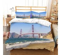 KLJFIGUT Housse de Couette 140x200 Pont Parure de Lit 1 Personne en Microfibre pour Enfant, 3 Pièces Douce Ensemble de Literie avec Fermeture Éclair et 2 Taies d'oreillers 65x65 cm