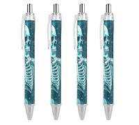 KLJHNVBM The Skeleton of Color Space Stylos à bille - Encre noire à pointe fine de 0,5 mm, écriture lisse et prise en main confortable pour le bureau et la maison, matériau PC durable, excellente idée
