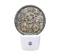 KLJHNVBM Veilleuse marche/arrêt automatique à engrenages mécaniques Steampunk avec capteur LED intelligent pour chambre à coucher, couloir, salle de bain, cuisine | Économie d'énergie (0,5 W)