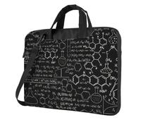KLJnmbb Abstrait Science Chimie Illustration 3D Impression Pratique Sac Élégant Et Protecteur Ordinateur Portable Sac Polyvalent Sac Souple Pour Femme Homme, Noir , 13 inch