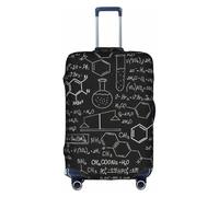 KLJnmbb Abstrait Science Chimie Illustration 3D Impression Valise Couverture Élastique Lavable Anti-Rayures Protection Bagages Anti-Poussière Élégant, blanc, S