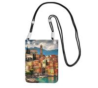 KLJnmbb Beau sac à bandoulière pour téléphone portable imprimé Italie pour femmes et hommes, Noir , Taille unique